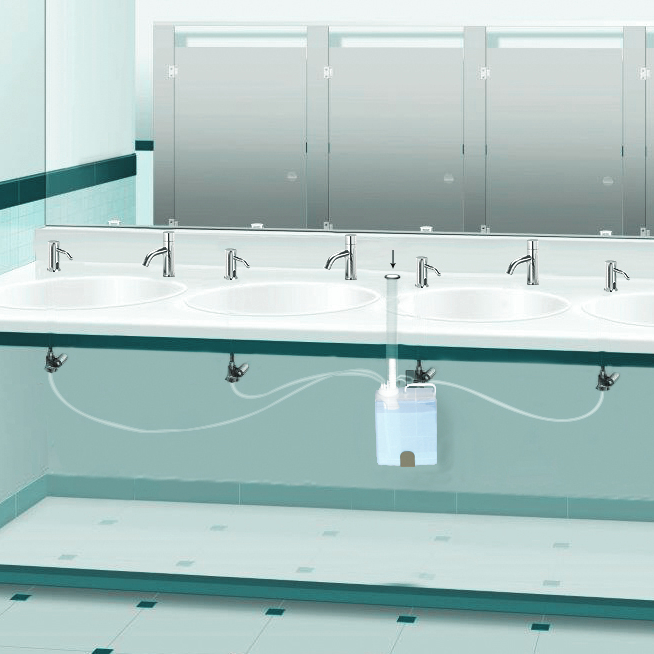 '07220152 Комплект для мультиподачи с верхней заправкой для автоматических дозаторов мыла с индикацией уровня stern  - Вид №1