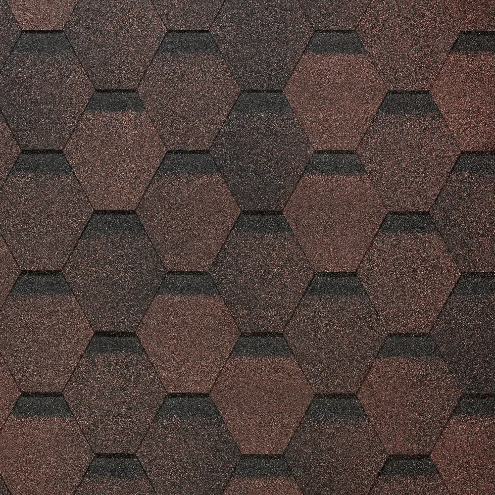 Гибкая черепица Docke Pie Евразия шестигранник коричневый 3 м² DÖCKE STLM-2010701