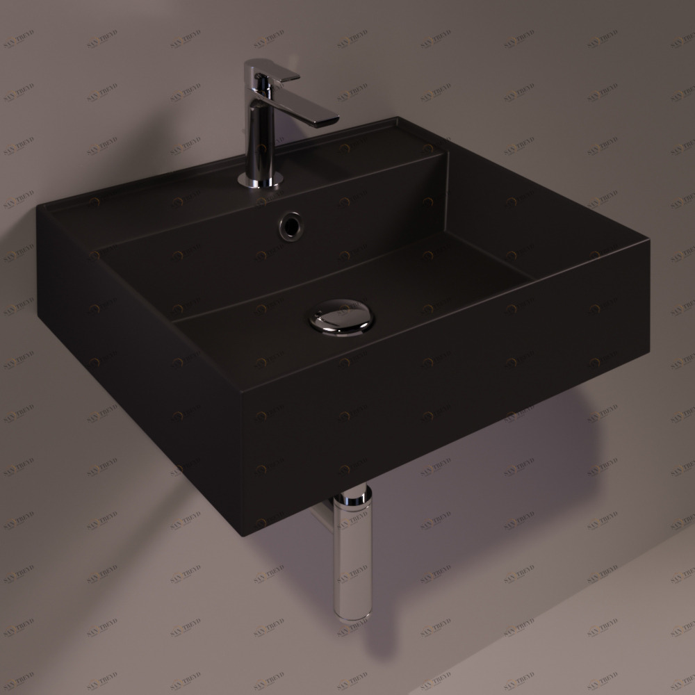 AG51NEROMATT Подвесная раковина настенная прямоугольная Simas Agile черная