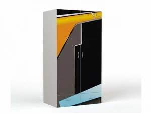 Шкаф ABC-KING 2х дверный Pilot без зеркала, серый каркас