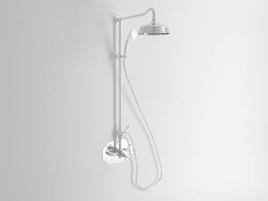 Термостатическая настенная душевая колонна с ручным душем