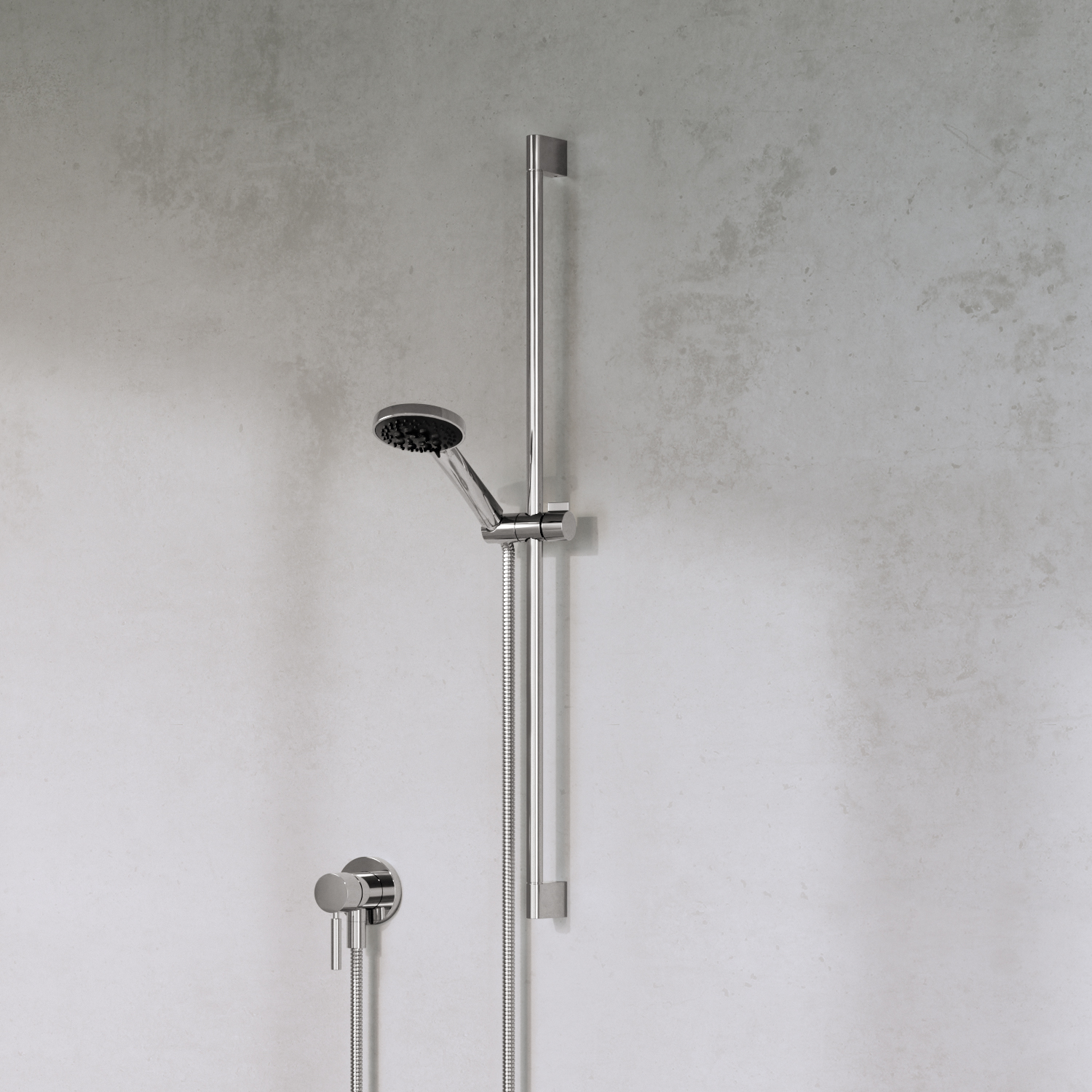 Смеситель однорычажный скрытого монтажа со встроенным душем и душевым набором - Темный Хром DornBracht Setcontaining2articles - Вид №1