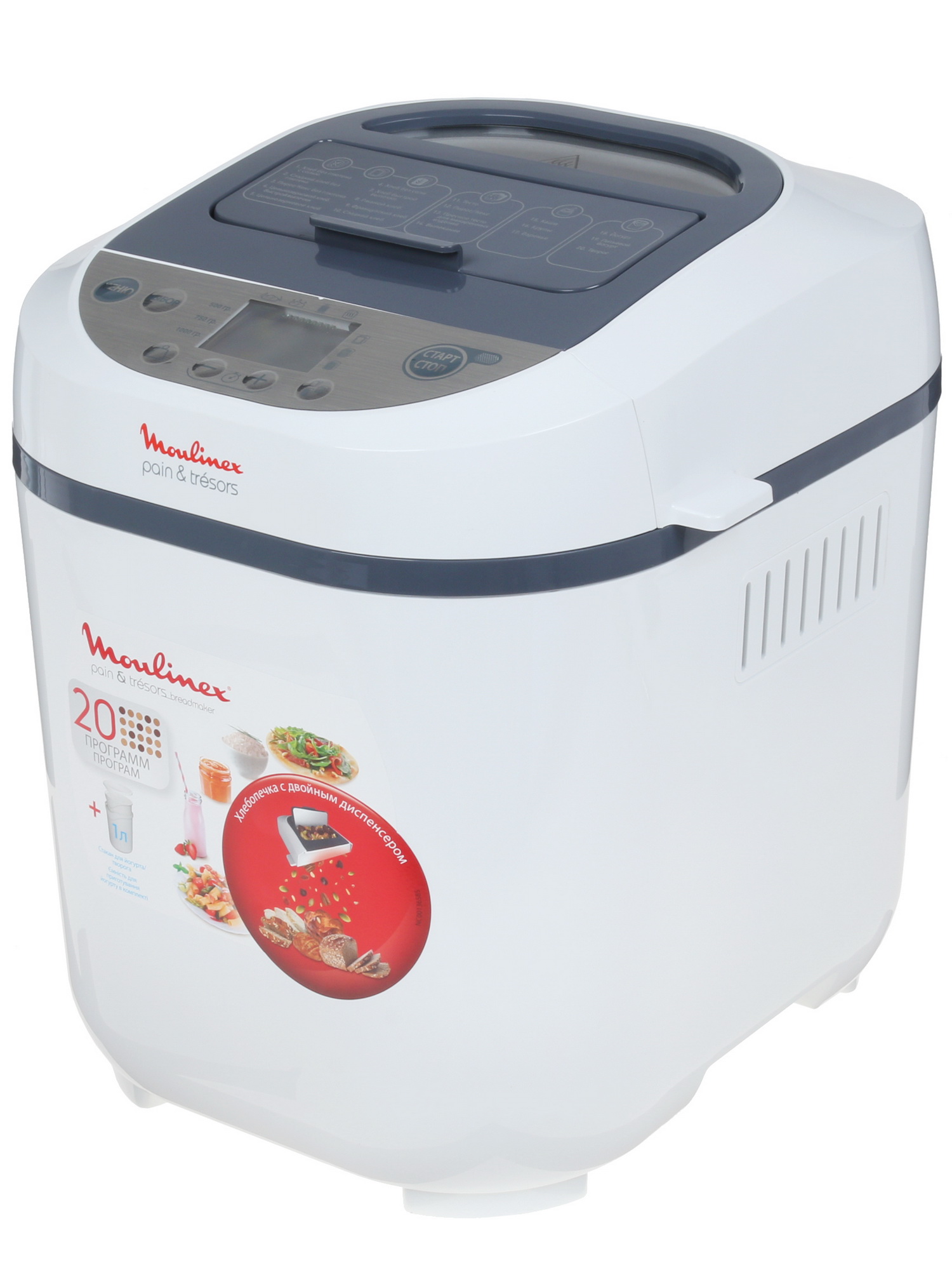 1246135 Хлебопечь Moulinex OW250132 Pain Tresors белый STDN-0063541 - Вид №2