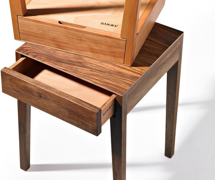 sixay furniture Прямоугольная тумбочка из дерева с ящиками Theo sun-id-1511680 - Вид №2