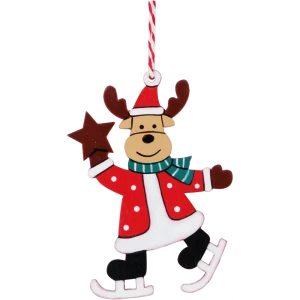 Украшение ёлочное «Олень» 12 см дерево 82606938 STLM-2064288