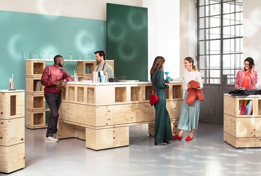 BENE Многофункциональное рабочее место из фанеры для открытого пространства Pixel sun-id-1443529 - Вид №17