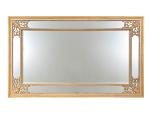 Прямоугольное зеркало с рамой стены