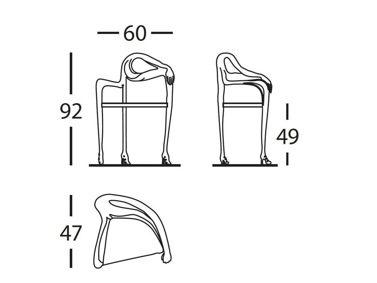 Латунный стул с подлокотниками BD Barcelona дали ARCH-00059423 - Вид №21