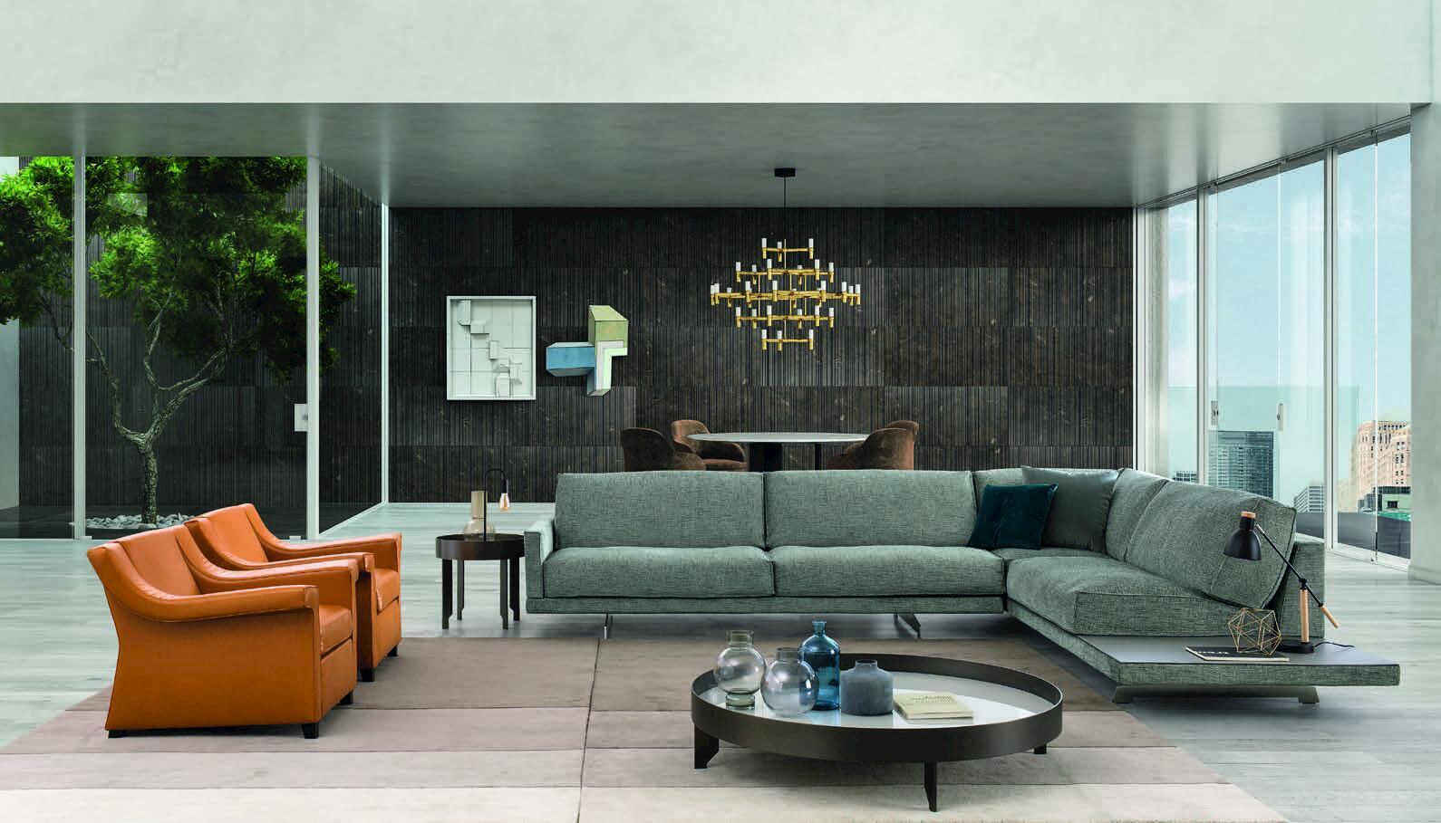 Полосатый прямоугольный ковер ручной работы BODEMA LAND ARCH-00024670