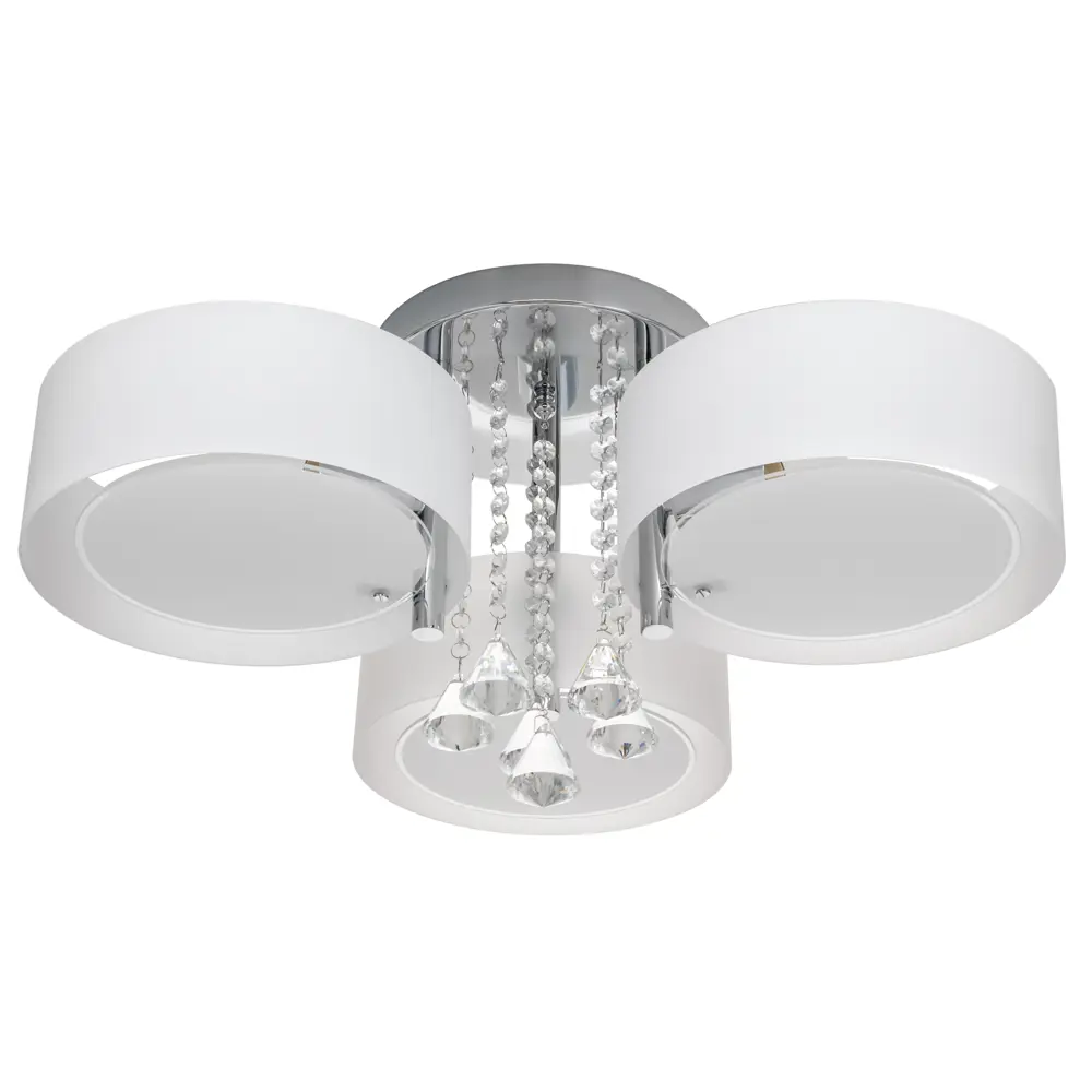 Люстра потолочная Lamplandia Lima 3017-3, 3 лампы, 12 м², цвет белый STLM-2138237