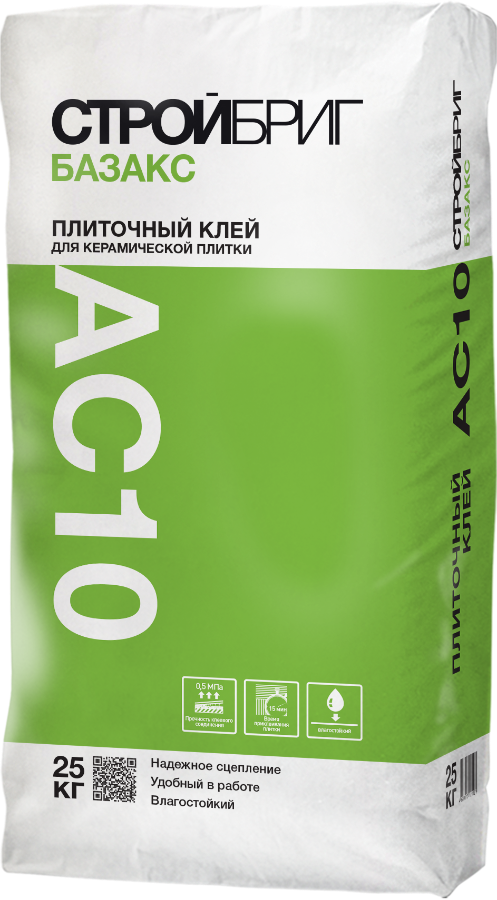 87688532 Клей для плитки АС10 C0T 25 кг Базакс STLM-0074906 СТРОЙБРИГ