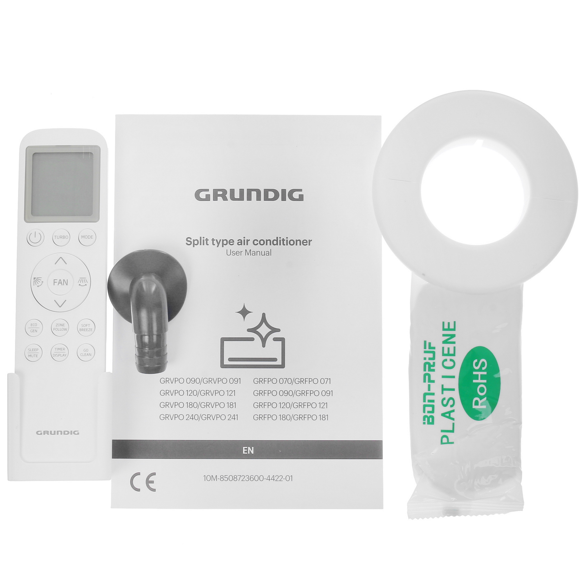 5401461 Кондиционер настенный сплит-система Grundig GRVPO 240/GRVPO 241 белый STDN-0070465 - Вид №11