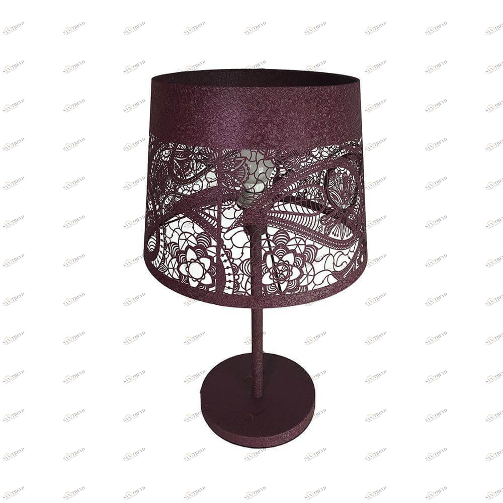 Лампа настольная бордовая Seven Fires "Карвед" 39107.04.68.01C SEVEN FIRES КАРВЕД 00-3907863 Фиолетовый 