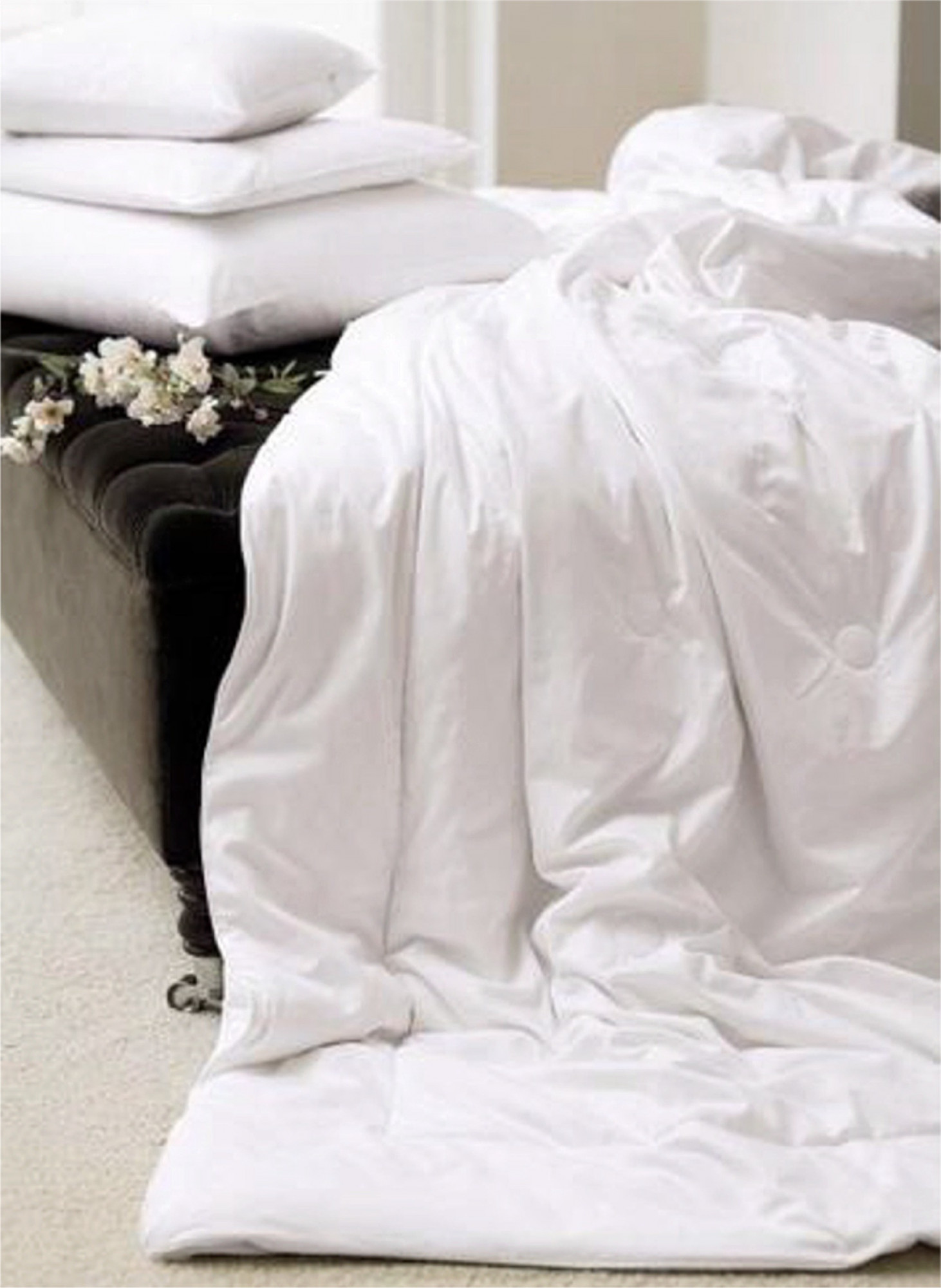 D200_W одеяло 200/200 зимнее чехол сатин хлопок начинка 100% шелк 350 гр/м2 GINGERLILY Santreyd 