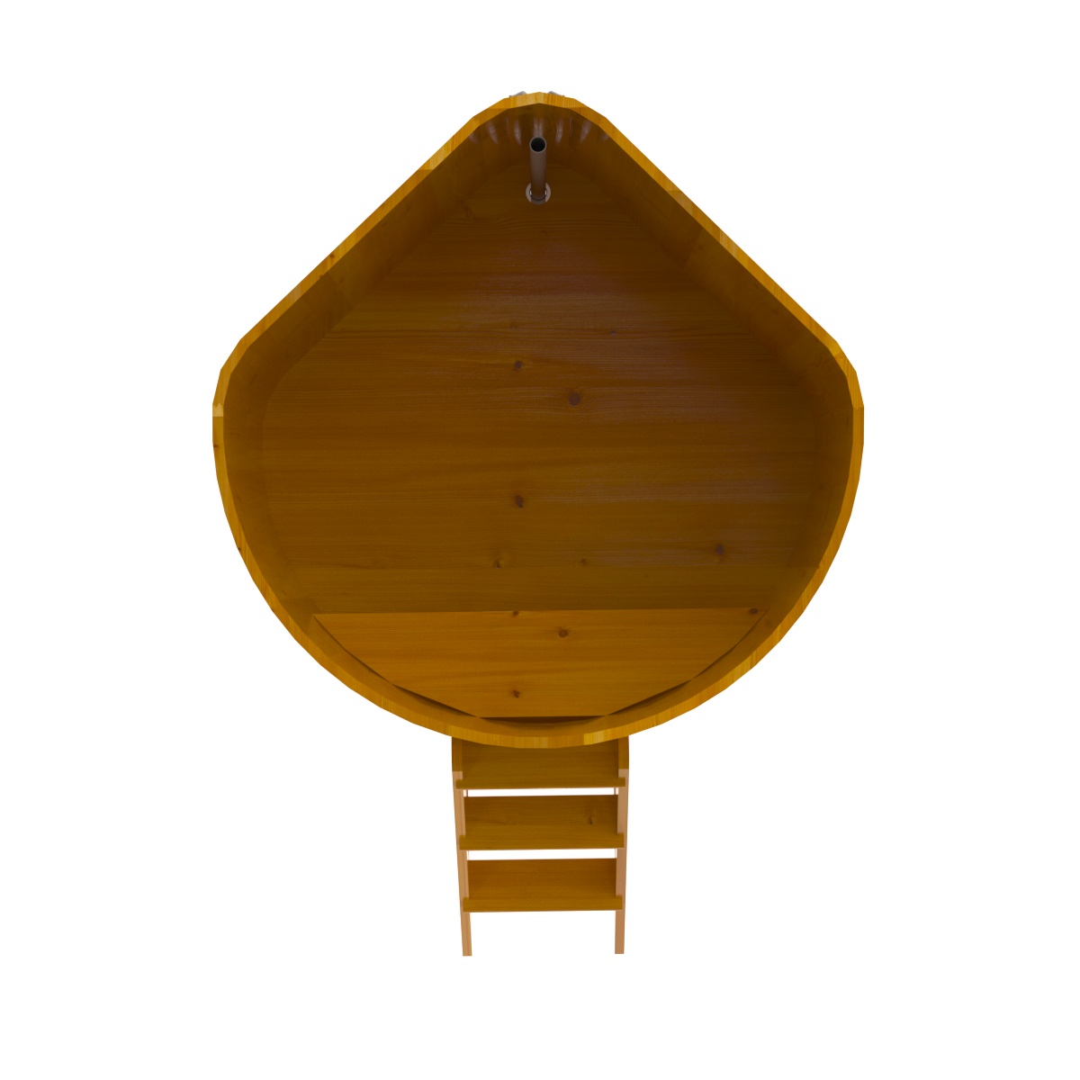 2322 Купель угловая из лиственницы Рустик 1,37х1,37х1,2 натуральная Alyarus  - Вид №5