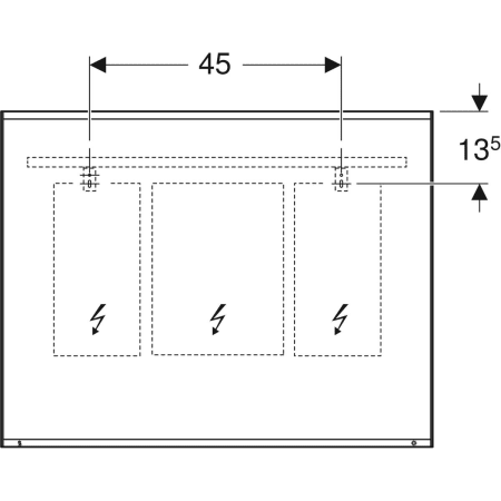 501.070.00.1 Зеркало с подсветкой Geberit Option Plus с прямым и непрямым освещением Geberit  - Вид №21