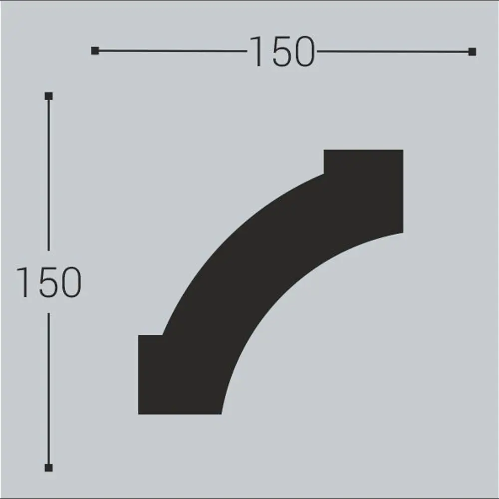 Декоративный угол для молдинга BELLO DECO М10У1 белый 75×75 мм 89381597 STLM-1575654 - Вид №3