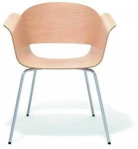 BENE Деревянный стул с подлокотниками для залов ожидания