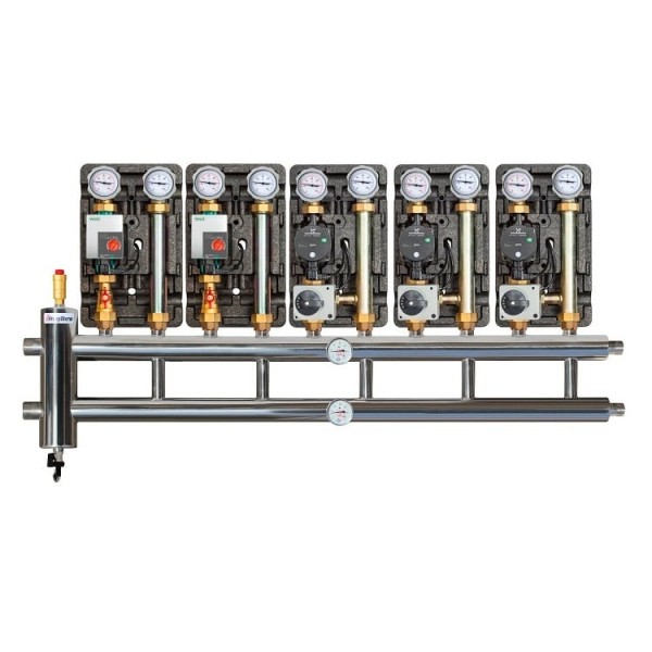 Купить Распределительный коллектор с гидрострелкой 60 кВт, 5+1 контур Прокситерм GSK2551 - Вид №4