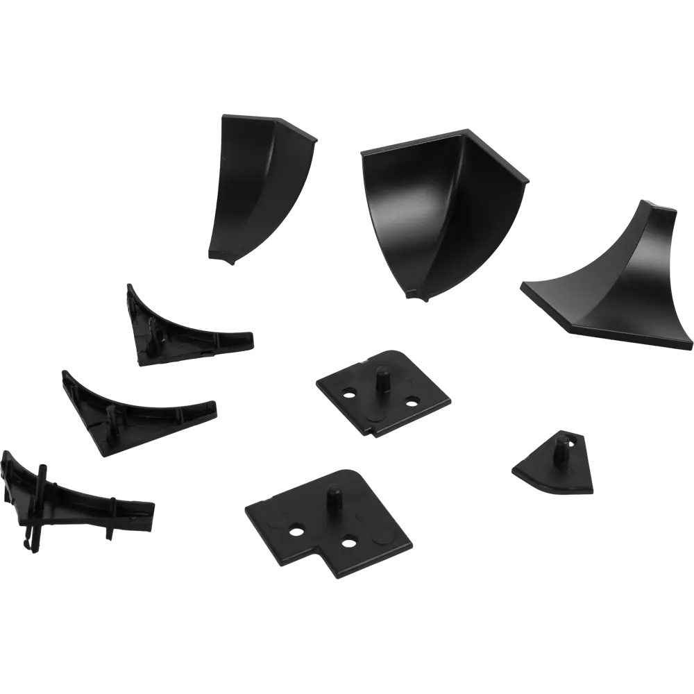 Заглушки Santreyd для плинтуса ПВХ черные 6 штук 88282076 STLM-0077217