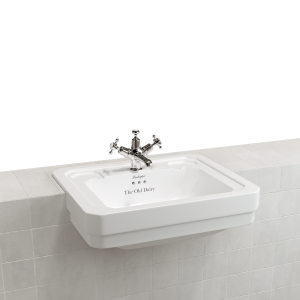 Burlington Bespoke Полувстраиваемая раковина на заказ в традиционном эдвардианском стиле 58см с 2-мя отверстиями под смеситель B12 2TH TRA