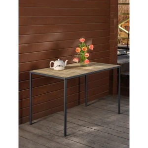 91749511 Нераздвижной садовый стол Garden house Rich 120 см x 70 см x 75 см сосна бежевый STLM-0954001