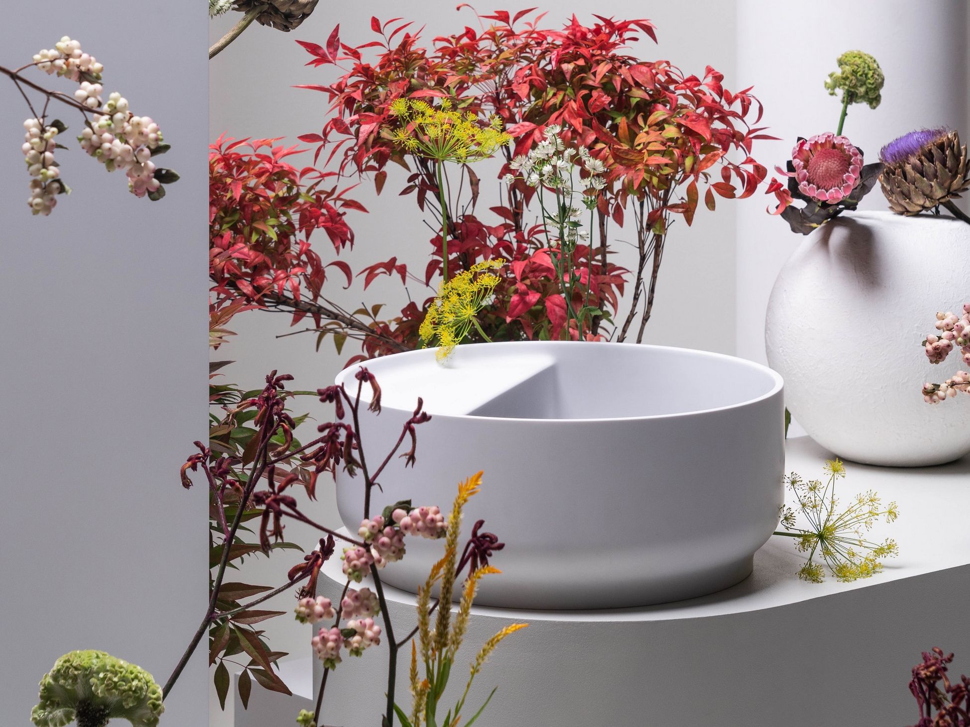 Круглая столешница из Cristalplant® biobased Zucchetti Beam ARCH-00028682 - Вид №2