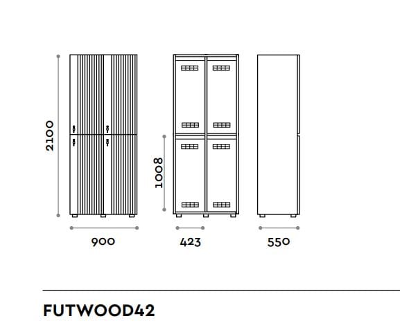 Деревянный шкаф FIT INTERIORS FUTURA WOOD ARCH-00059426 - Вид №7