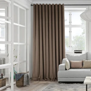 89392367 Штора на ленте со скрытыми петлями Kreaforta Рим 200x310 см цвет коричневый STLM-1539478