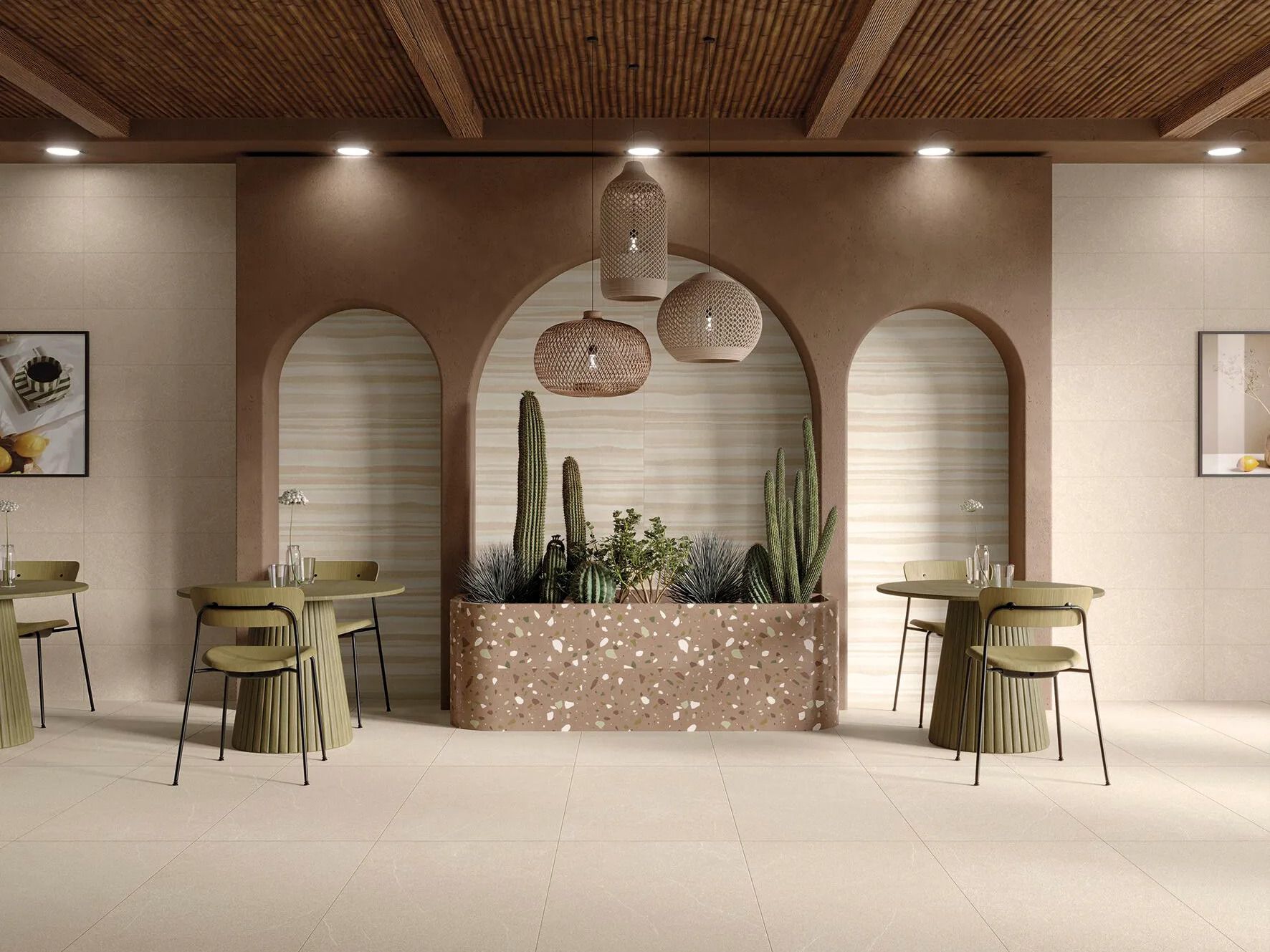 Пол / керамогранит с эффектом цемента MARINER Limeblend 30x90 ARCH-00076733