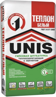 Гипсовая штукатурка Юнис Теплон белый 30кг Unis 345