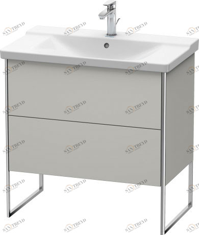 XS446100707 XSquare Тумбочка напольная Бетонно-серый матовый декор Duravit