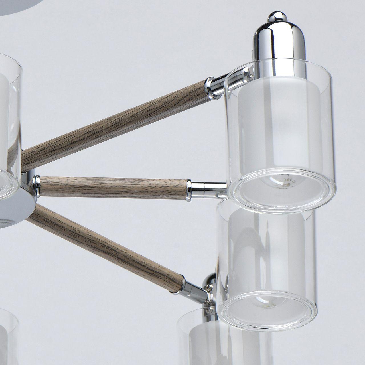 Люстра белая потолочная De Markt Форест 693012608 DE MARKT ДИЗАЙНЕРСКИЕ, ФОРЕСТ 00-3833619 Белый;хром  - Вид №3