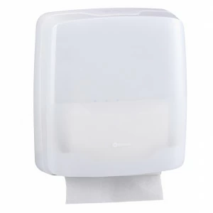 AHB102 Контейнер для полотенец HARMONY SLIM, пластик, прозрачный белый Merida