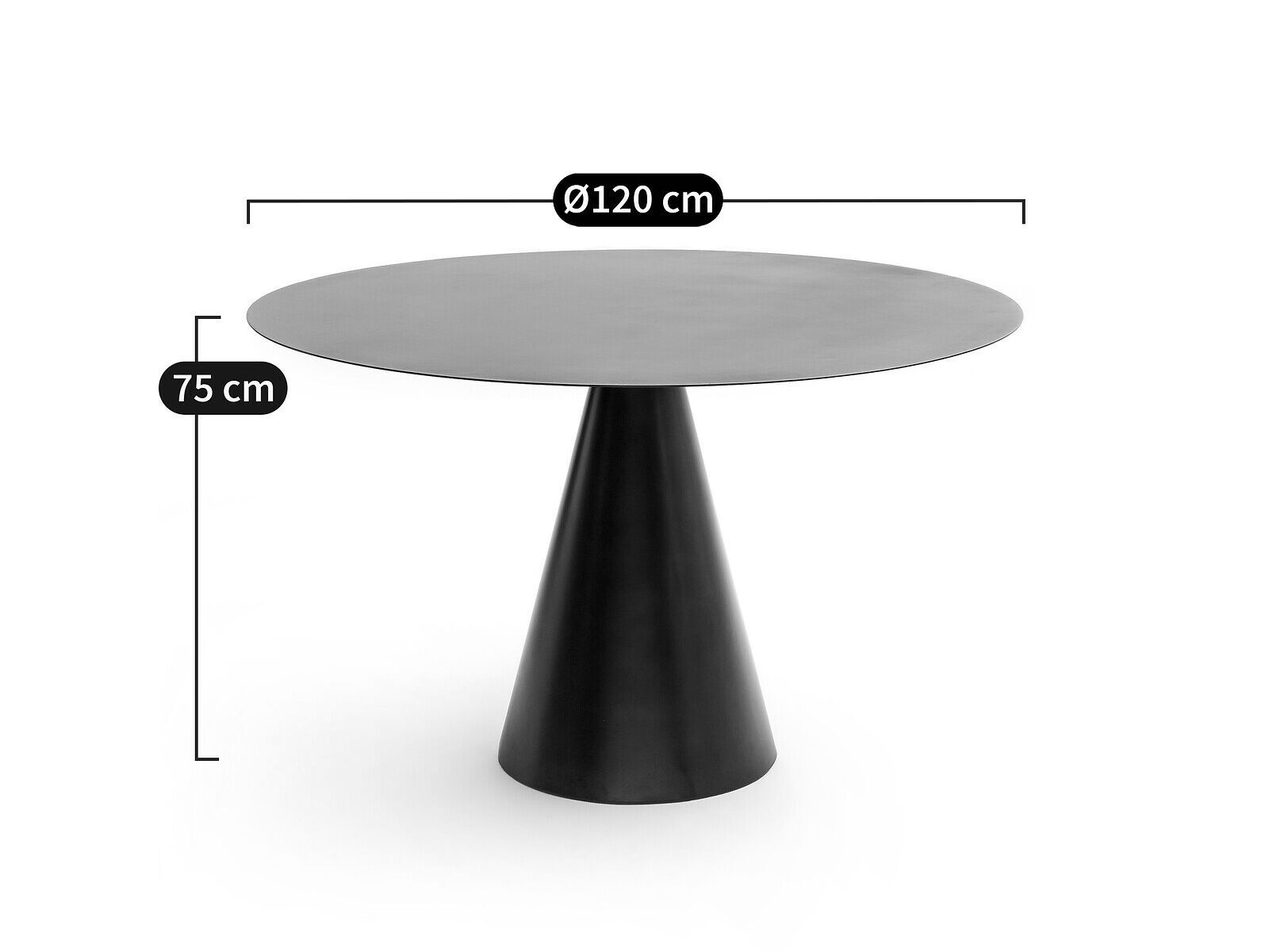 Круглый стол из листового металла AMPM MAYRA ARCH-00131799 - Вид №3