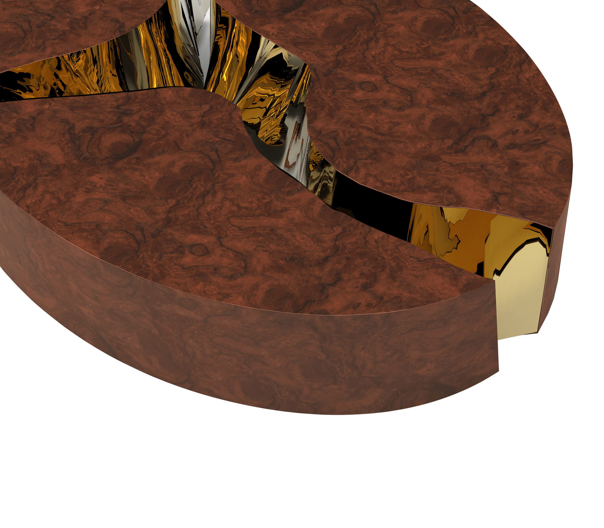 0-114 Овальный центральный стол Lapiaz из орехового дерева Boca Do Lobo  - Вид №3