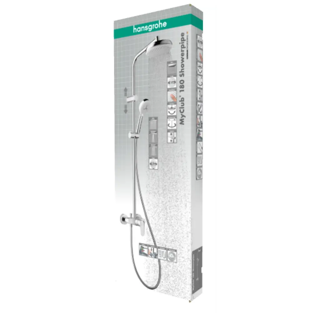 Душевая стойка Hansgrohe MyClub 180 3 режима 18866526 STLM-2132967  - Вид №15