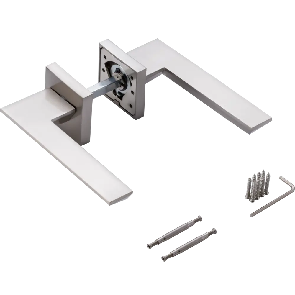 Дверные ручки Inspire Shadow алюминий без запирания цвет никель 82227147 STLM-2128875 