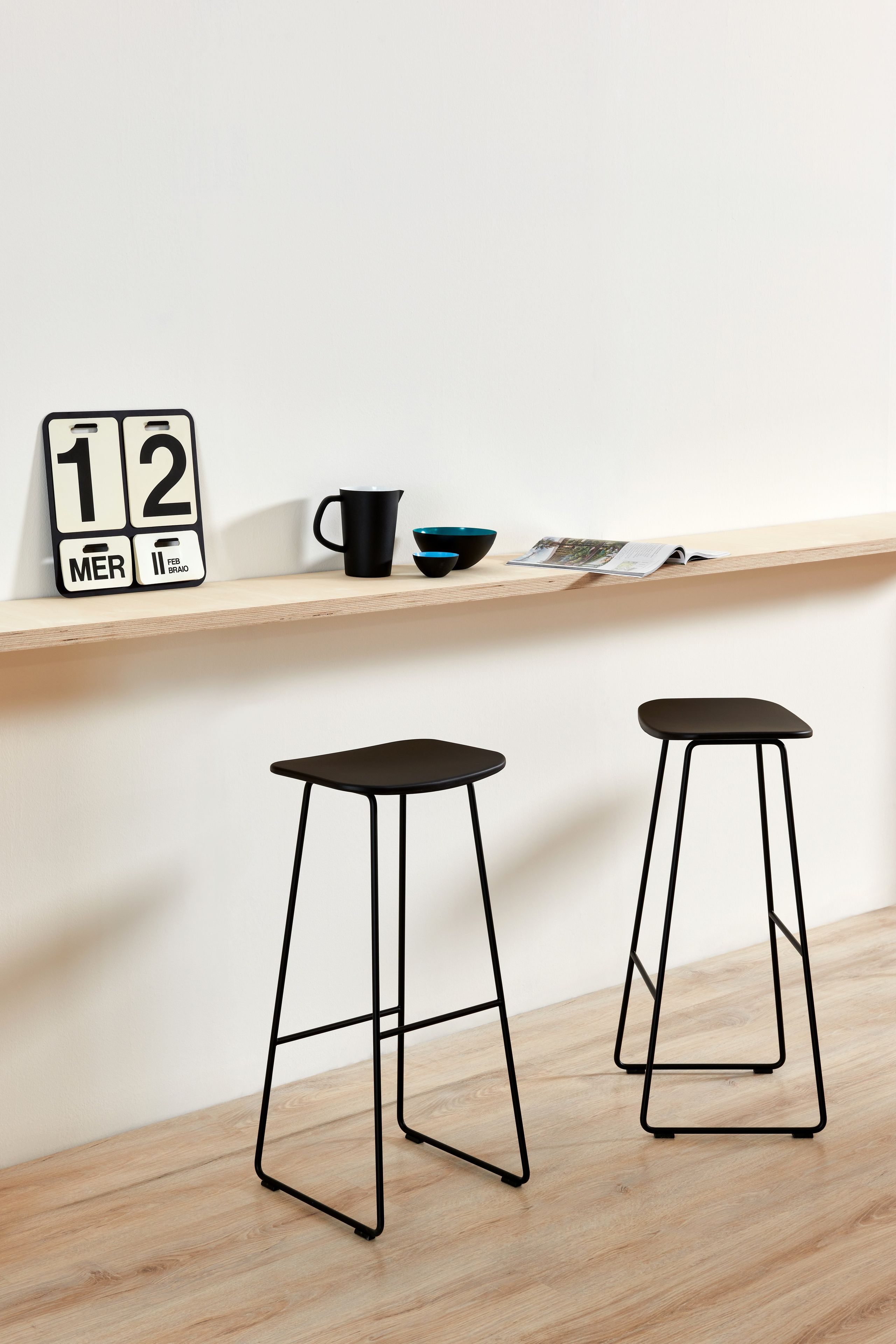 Высокий металлический табурет с подставкой для ног ESTEL GROUP LIGHT ARCH-00065583 - Вид №2