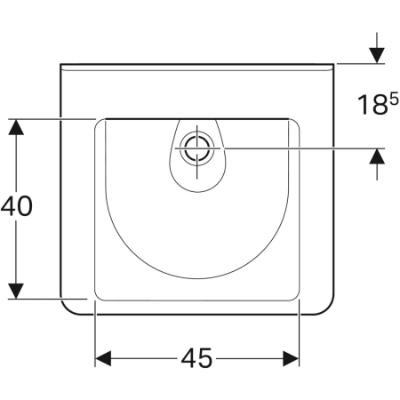 128661000 Раковина Geberit Renova Comfort Square, безбарьерная Geberit  - Вид №21
