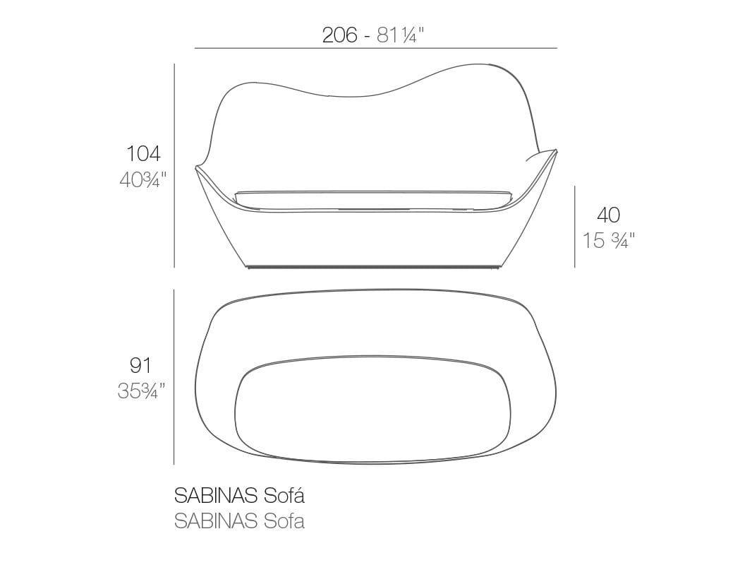 Яркий садовый диван Vondom Sabinas ARCH-00137435 - Вид №6