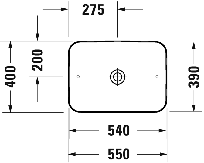2347552600 Накладная раковина на столешницу  овальная Duravit Cape Cod - Вид №1