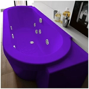 Ванна Gruppo treesse Playa V8187-SX-F фиолетовая с гидромассажем овальная угловая пристенная левая