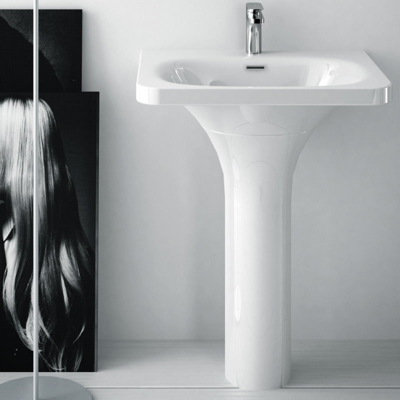 18829 Подвесная раковина настенная овальная Ceramica Hidra FLAT белая - Вид №9