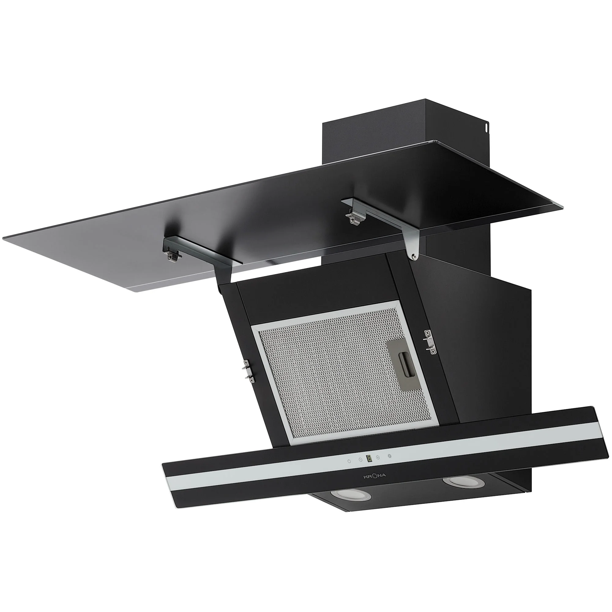 9214323 Вытяжка наклонная KRONA IRMA A 900 black S черный/серебристый KRONA1 STDN-0144565 - Вид №2