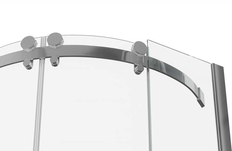 Душевое ограждение (без поддона), две раздвижные двери WAVE BS090.1202S bravat - Вид №4