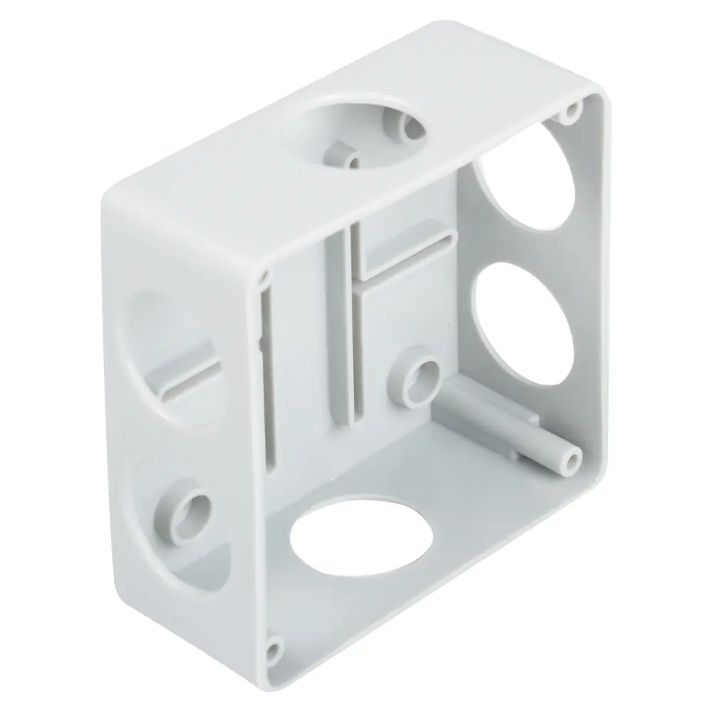 Распределительная коробка открытая Экопласт 100х100х55 мм 6 вводов IP55 цвет серый STLM-2023505 - Вид №2