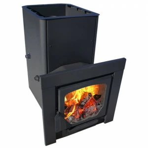 Банная печь Варвара Паленица Панорама с теплообменником вынос 280