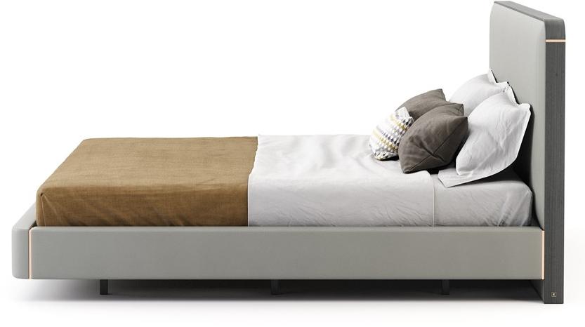 Laskasas Двуспальная кровать из ткани с высоким изголовьем sun-id-1423299 - Вид №2