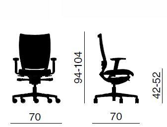 Quadrifoglio Офисный стул с 5 спицами Ombra sun-id-1437015 - Вид №1